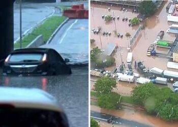 Chuva deixa São Paulo debaixo d’água nesta segunda-feira (10)