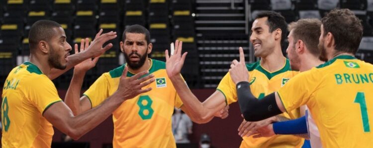 Em jogo complicado, Brasil vira contra Argentina no vôlei masculino. 45 Em jogo complicado, Brasil vira contra Argentina no vôlei masculino.